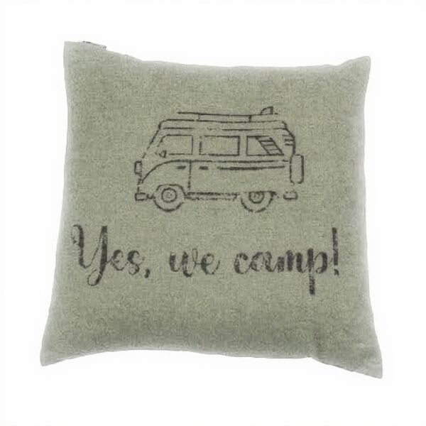 Federa cuscino David Fussenegger verde Yes we camp 50x50 cm
