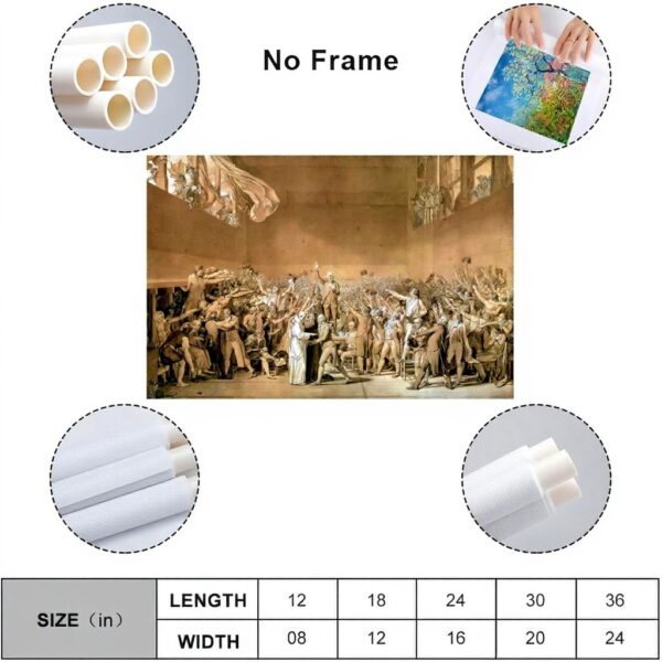 Stampa tela Jacques-Louis David giuramento 1789 decorazione