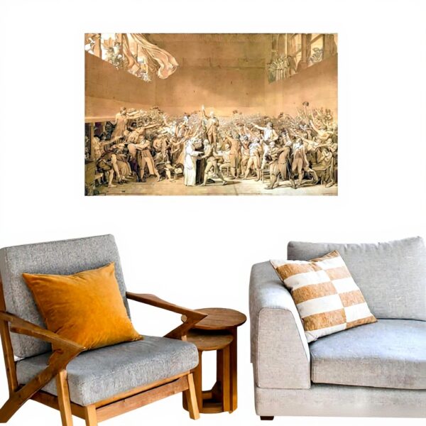 Stampa tela Jacques-Louis David giuramento 1789 decorazione