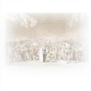 Stampa tela Jacques-Louis David giuramento 1789 decorazione