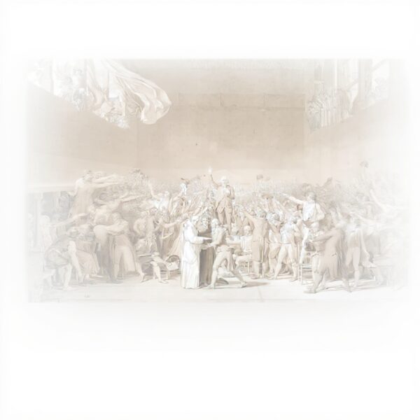 Stampa tela Jacques-Louis David giuramento 1789 decorazione